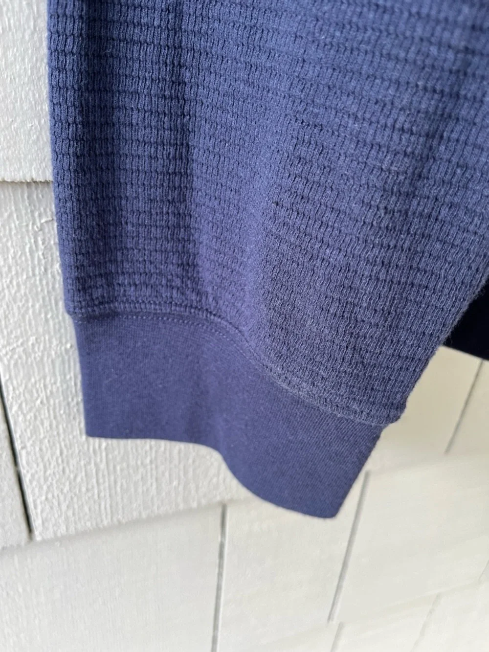 J. Crew Men’s Navy Waffle-Knit Crewneck Sweater